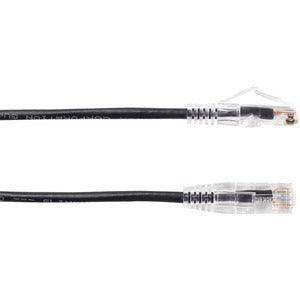 Black Box C6PC28-BK-07 7FT BLACK CAT6 SLIM 28AWG PATCH CABLE 250MHZ UTP CM SNAGLESS - Creation Networks