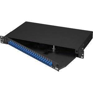 Black Box JPM385A RACKMOUNT PRELOADED FIBER ENCLO SURE 1U (24) DUPLEX LC PAIR - Creation Networks