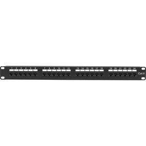 Black Box JPM624A 24-PORT 1U UNSHIELDED CAT6 ECONOMY PATCH PANEL - Creation Networks