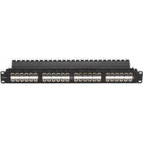 Black Box JPM820A-HD CAT6 PATCH PANEL FEED-THROUGH 1 U UNSHIELDED 48-PORT - Creation Networks