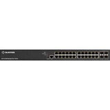 Black Box LPB3028A MGD POE+ SWITCH - 24 10/100/ 1000 RJ45 POE+ 4 100/1000 SFP+ - Creation Networks