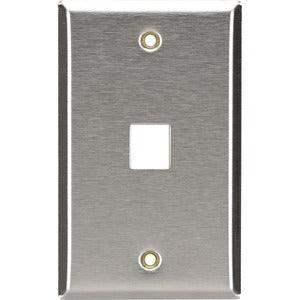 Black Box WP370 1-PORT SINGLE-GANG KEYSTONE STA INLESS STEEL WALLPLATE - Creation Networks