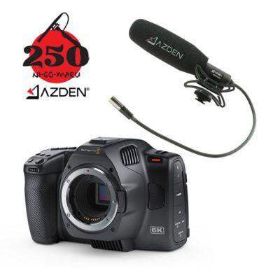 Blackmagic Design Pocket Cinema Camera 6K G2 & AZDEN Professional Compact Cine Mic with Mini-XLR Output Bundle - Creation Networks