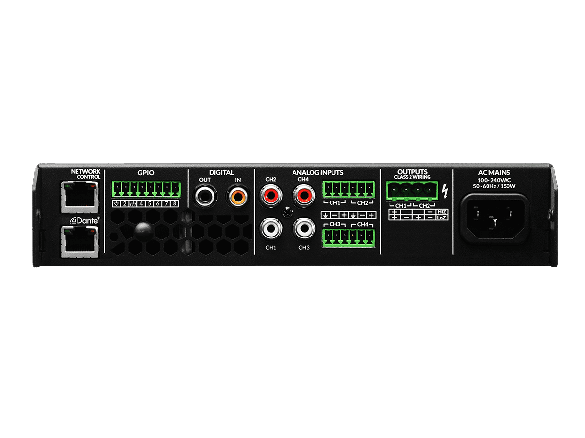 Blaze Audio PowerZone Connect 122D - 125 W DSP-enabled Class-D amplifier with 2 channels and Dante - UBX-888-026 - Creation Networks