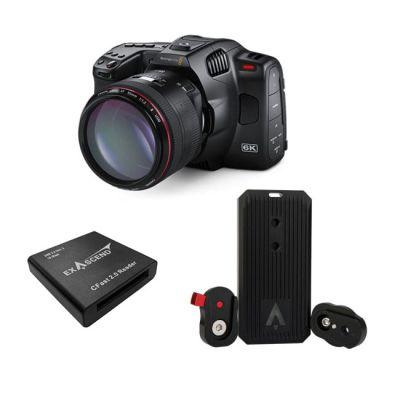Blackmagic Design Pocket Cinema Camera 6K Pro & Exascend Gecko Portable 8TB SSD with Free Cfast 2.0 Card Reader Bundle