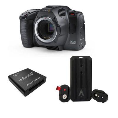 Blackmagic Design Pocket Cinema Camera 6K G2 & Exascend Gecko Portable 8TB SSD with Free Cfast 2.0 Card Reader Bundle