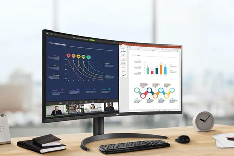 LG 34BQ65VA-B 34" LG MONITOR, 3440X1440, Curved, 21:9 VA, HDMI 2.0 (2), DP 1.4, USB Desktop Monitors LG Electronics