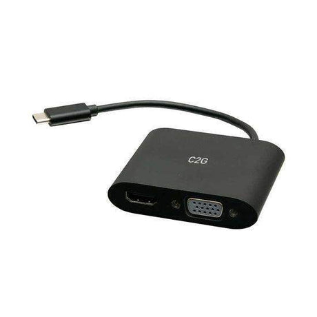 C2G C2G29831 USB-C® to HDMI® and VGA MST Multiport Adapter - 4K 30Hz (White) - Creation Networks