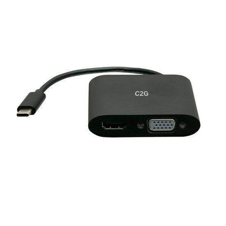 C2G C2G29831 USB-C® to HDMI® and VGA MST Multiport Adapter - 4K 30Hz (White) - Creation Networks