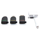C2G C2G29886 Universal 4K HDMI® Adapter Ring with Color Coded Mini DisplayPort™, DisplayPort, USB-C®, and Lightning - Creation Networks