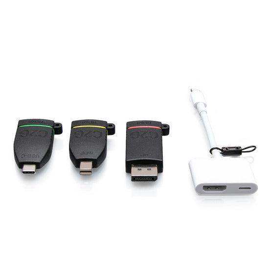 C2G C2G29886 Universal 4K HDMI® Adapter Ring with Color Coded Mini DisplayPort™, DisplayPort, USB-C®, and Lightning - Creation Networks