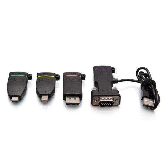 C2G C2G29888 Universal 4K HDMI® Adapter Ring with Color Coded Mini DisplayPort™, DisplayPort, USB-C®, and VGA - Creation Networks