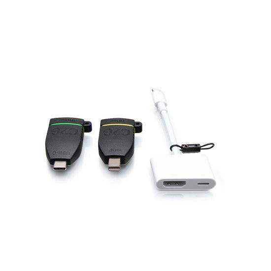 C2G C2G29889 Universal 4K HDMI® Adapter Ring with Color Coded Mini DisplayPort™, USB-C®, and Lightning - Creation Networks