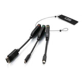 C2G C2G29994 Universal 4K HDMI® Dongle Adapter Ring including Color Coded Mini DisplayPort™, DisplayPort, and USB-C® Adapters with Antimicrobial Technology - Creation Networks