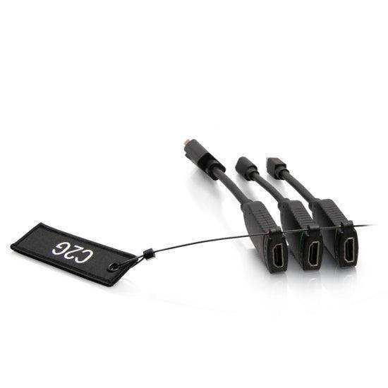 C2G C2G29994 Universal 4K HDMI® Dongle Adapter Ring including Color Coded Mini DisplayPort™, DisplayPort, and USB-C® Adapters with Antimicrobial Technology - Creation Networks