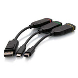 C2G C2G29995 Retractable Universal Mount 4K HDMI® Dongle Adapter Ring including Color Coded Mini DisplayPort™, DisplayPort, and USB-C® Adapters with Antimicrobial Technology - Creation Networks