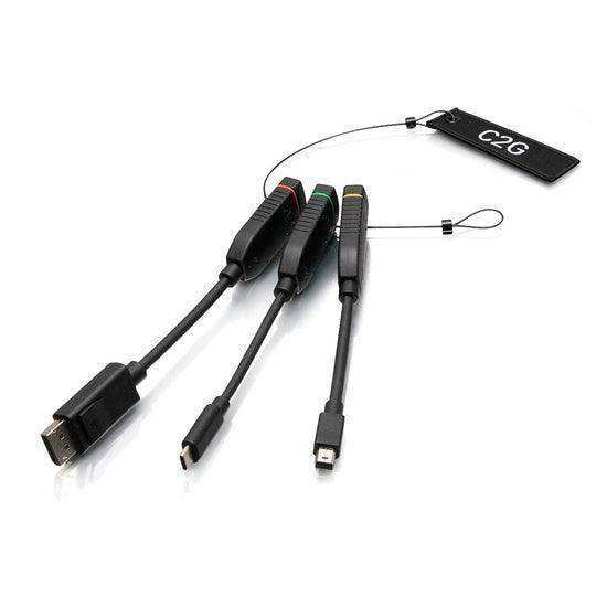 C2G C2G30028 Universal 4K HDMI® Dongle Adapter Ring with Color Coded Mini DisplayPort™, DisplayPort, and USB-C® - Creation Networks