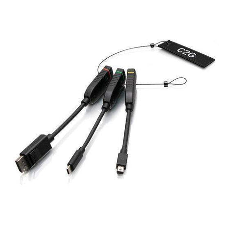C2G C2G30028 Universal 4K HDMI® Dongle Adapter Ring with Color Coded Mini DisplayPort™, DisplayPort, and USB-C® - Creation Networks