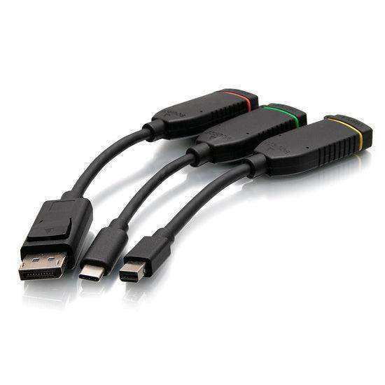 C2G C2G30029 Retractable Universal Mount 4K HDMI® Dongle Adapter Ring with Color Coded Mini DisplayPort™, DisplayPort, and USB-C® - Creation Networks