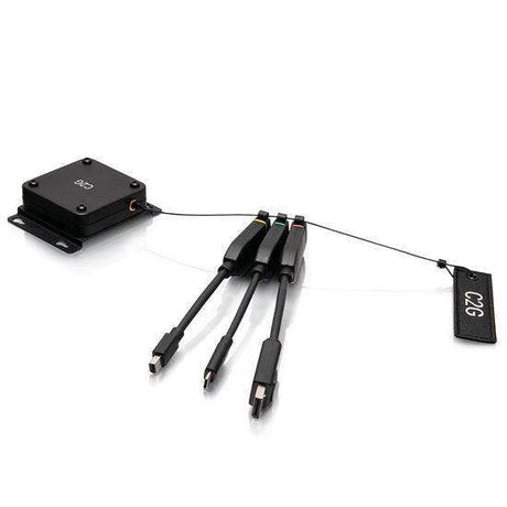 C2G C2G30029 Retractable Universal Mount 4K HDMI® Dongle Adapter Ring with Color Coded Mini DisplayPort™, DisplayPort, and USB-C® - Creation Networks