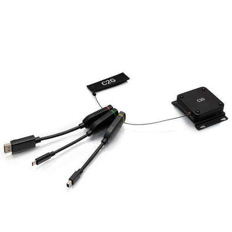 C2G C2G30029 Retractable Universal Mount 4K HDMI® Dongle Adapter Ring with Color Coded Mini DisplayPort™, DisplayPort, and USB-C® - Creation Networks