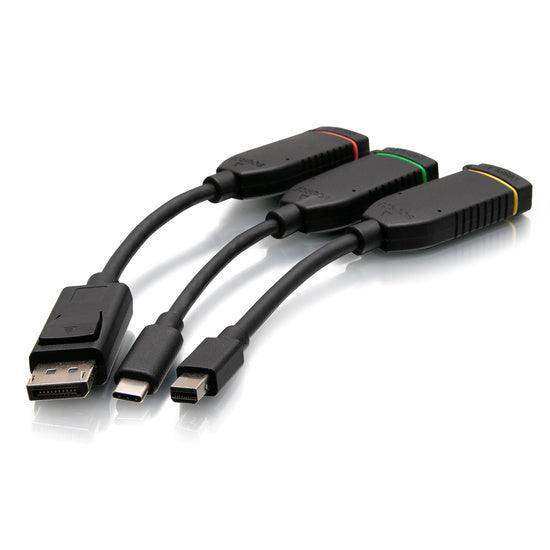 C2G C2G30052 6ft (1.8m) 4K HDMI® Premium Cable and Dongle Adapter Ring with Color Coded Mini DisplayPort™, DisplayPort, and USB-C® Audio & Video Cables C2G