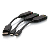 C2G C2G30052 6ft (1.8m) 4K HDMI® Premium Cable and Dongle Adapter Ring with Color Coded Mini DisplayPort™, DisplayPort, and USB-C® - Creation Networks