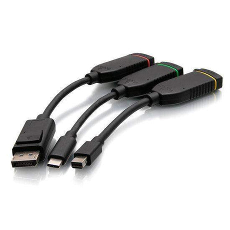 C2G C2G30052 6ft (1.8m) 4K HDMI® Premium Cable and Dongle Adapter Ring with Color Coded Mini DisplayPort™, DisplayPort, and USB-C® - Creation Networks