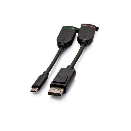 C2G C2G30053 6ft (1.8m) 4K HDMI® Premium Cable and Dongle Adapter Ring with Color Coded DisplayPort™ and USB-C® - Creation Networks