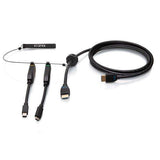 C2G C2G30054 6ft (1.8m) 4K HDMI® Premium Cable and Dongle Adapter Ring with Color Coded Mini DisplayPort™ and USB-C® - Creation Networks