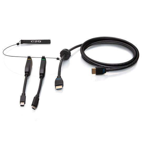 C2G C2G30054 6ft (1.8m) 4K HDMI® Premium Cable and Dongle Adapter Ring with Color Coded Mini DisplayPort™ and USB-C® - Creation Networks