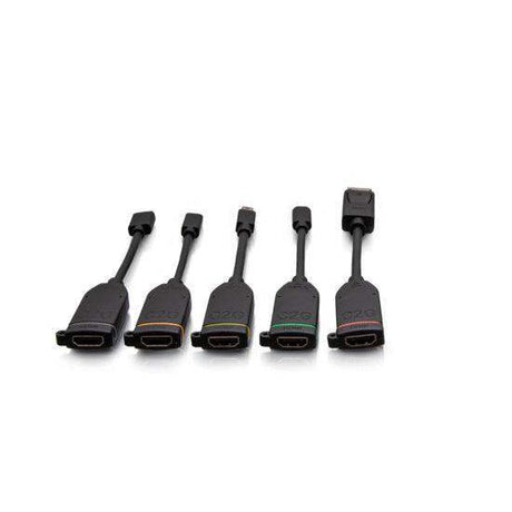 C2G C2G30279 Universal 4K HDMI® Dongle Adapter Ring including Color Coded Mini DisplayPort™, DisplayPort, USB-C®, Mini HDMI, and Micro HDMI Adapters with Antimicrobial Technology - Creation Networks