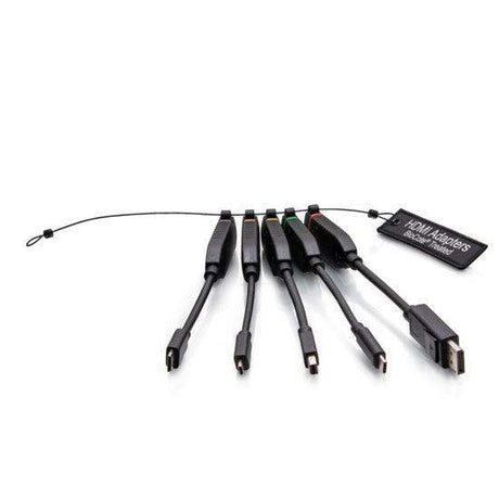 C2G C2G30279 Universal 4K HDMI® Dongle Adapter Ring including Color Coded Mini DisplayPort™, DisplayPort, USB-C®, Mini HDMI, and Micro HDMI Adapters with Antimicrobial Technology - Creation Networks