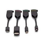 C2G C2G30280 Universal 4K HDMI® Dongle Adapter Ring including Color Coded Mini DisplayPort™, DisplayPort, USB-C®, and Mini HDMI Adapters with Antimicrobial Technology - Creation Networks