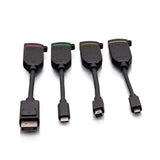 C2G C2G30281 Universal 4K HDMI® Dongle Adapter Ring including Color Coded Mini DisplayPort™, DisplayPort, USB-C®, and Micro HDMI Adapters with Antimicrobial Technology - Creation Networks