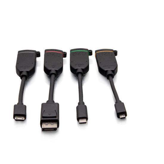 C2G C2G30282 Universal 4K HDMI® Dongle Adapter Ring including Color Coded DisplayPort™, USB-C®, Mini HDMI, and Micro HDMI Adapters with Antimicrobial Technology - Creation Networks