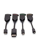 C2G C2G30282 Universal 4K HDMI® Dongle Adapter Ring including Color Coded DisplayPort™, USB-C®, Mini HDMI, and Micro HDMI Adapters with Antimicrobial Technology - Creation Networks