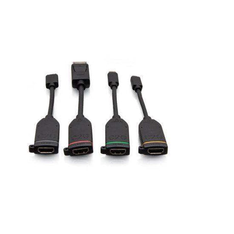 C2G C2G30282 Universal 4K HDMI® Dongle Adapter Ring including Color Coded DisplayPort™, USB-C®, Mini HDMI, and Micro HDMI Adapters with Antimicrobial Technology - Creation Networks