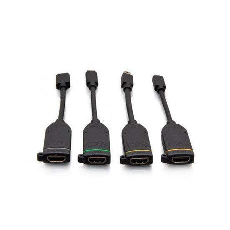 C2G C2G30283 Universal 4K HDMI® Dongle Adapter Ring including Color Coded Mini DisplayPort™, USB-C®, Mini HDMI, and Micro HDMI Adapters with Antimicrobial Technology - Creation Networks