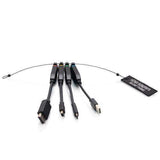 C2G C2G30285 Universal 4K HDMI® Dongle Adapter Ring including Color Coded Mini DisplayPort™, DisplayPort, USB-C®, and USB-A Male to USB-C Female Adapters with Antimicrobial Technology - Creation Networks