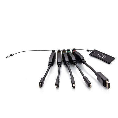C2G C2G30287 Universal 4K HDMI® Dongle Adapter Ring with Color Coded Mini DisplayPort™, DisplayPort, USB-C®, Mini HDMI, and Micro HDMI - Creation Networks