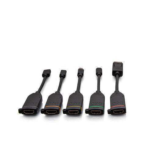 C2G C2G30287 Universal 4K HDMI® Dongle Adapter Ring with Color Coded Mini DisplayPort™, DisplayPort, USB-C®, Mini HDMI, and Micro HDMI - Creation Networks