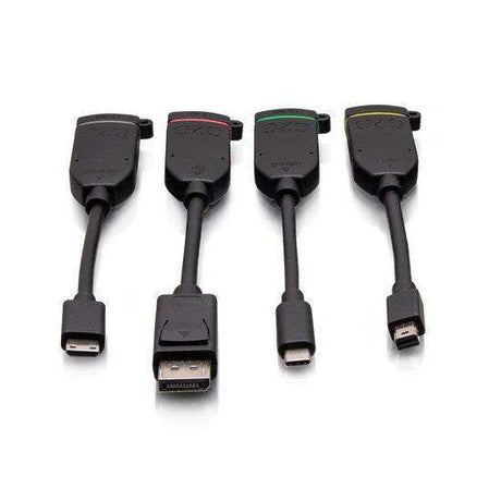 C2G C2G30289 Universal 4K HDMI® Dongle Adapter Ring with Color Coded Mini DisplayPort™, DisplayPort, USB-C®, and Mini HDMI - Creation Networks