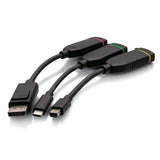 C2G C2G4200363 15ft (4.5m) 4K HDMI® Premium Cable and Universal Dongle Adapter Ring with Color Coded Mini DisplayPort™, DisplayPort, and USB-C® (without Pull Tab) - Creation Networks