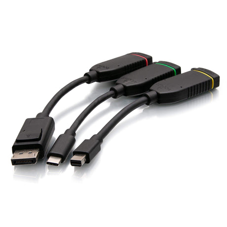 C2G C2G4200363 15ft (4.5m) 4K HDMI® Premium Cable and Universal Dongle Adapter Ring with Color Coded Mini DisplayPort™, DisplayPort, and USB-C® (without Pull Tab) - Creation Networks