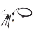 C2G C2G4200363 15ft (4.5m) 4K HDMI® Premium Cable and Universal Dongle Adapter Ring with Color Coded Mini DisplayPort™, DisplayPort, and USB-C® (without Pull Tab) - Creation Networks