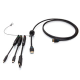 C2G C2G4200363 15ft (4.5m) 4K HDMI® Premium Cable and Universal Dongle Adapter Ring with Color Coded Mini DisplayPort™, DisplayPort, and USB-C® (without Pull Tab) - Creation Networks