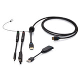 C2G C2G4200586 6ft (1.8m) 4K HDMI® Premium Cable and Universal Dongle Adapter Ring with Color Coded HDMI to DisplayPort™, HDMI to USB-C®, and USB-C® to USB-A (without Pull Tab) - Creation Networks