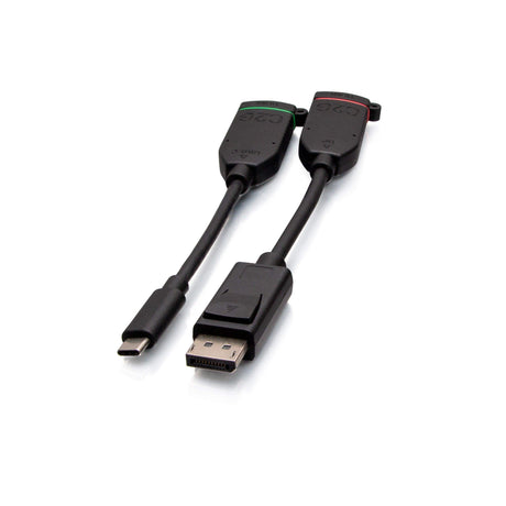C2G C2G4200587 6ft (1.8m) 4K HDMI® Premium Cable and Universal Dongle Adapter Ring with Color Coded DisplayPort™ and USB-C® (without Pull Tab) - Creation Networks