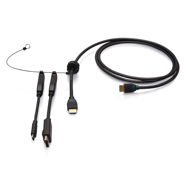 C2G C2G4200587 6ft (1.8m) 4K HDMI® Premium Cable and Universal Dongle Adapter Ring with Color Coded DisplayPort™ and USB-C® (without Pull Tab) - Creation Networks